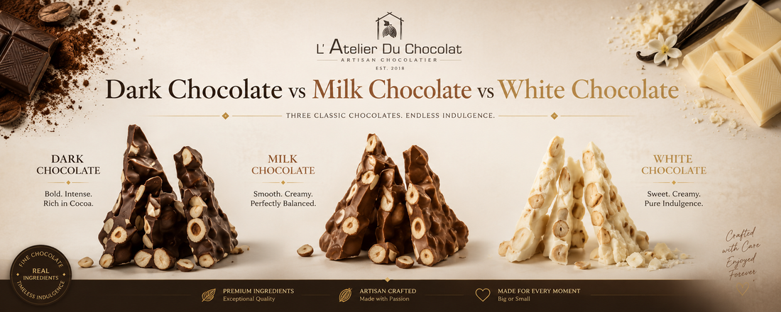 Dark chocolate vs milk vs white