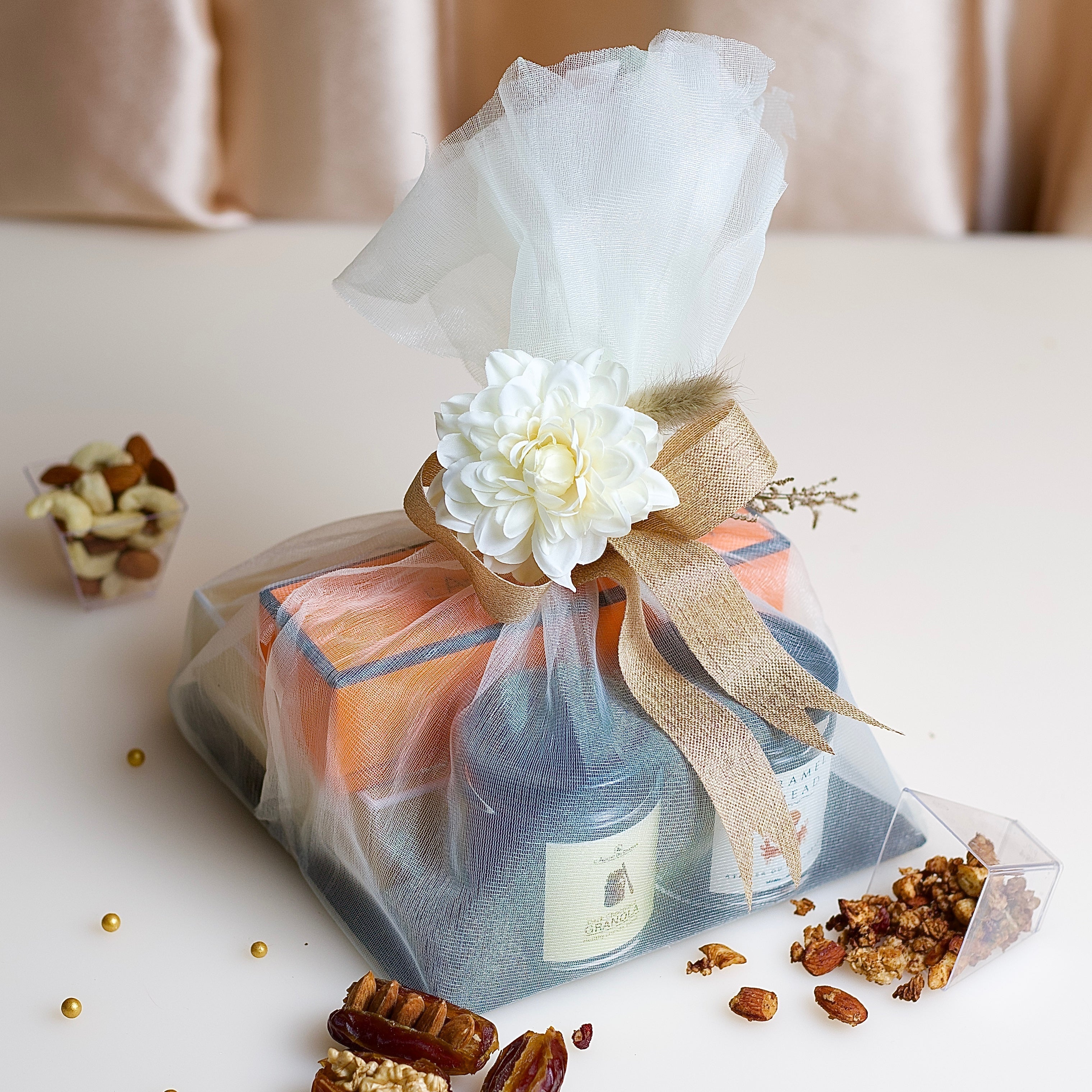 Mother and daughter celebrating birthday with L'Atelier Du Chocolat gift box