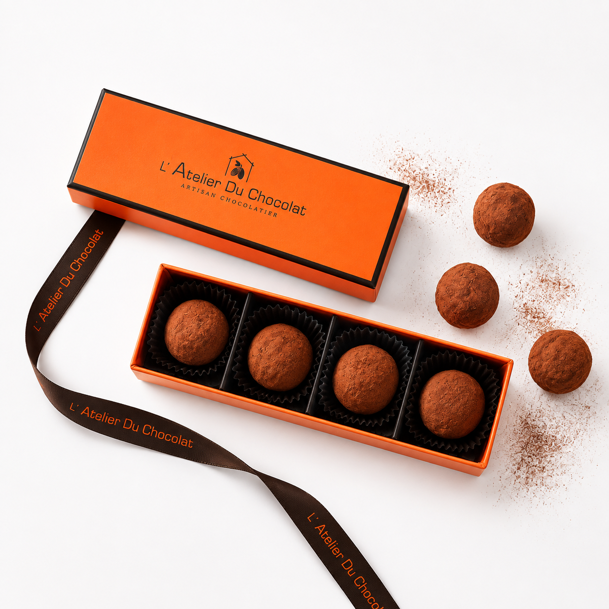 Box of 4 Truffles (Cocoa Hazelnut)