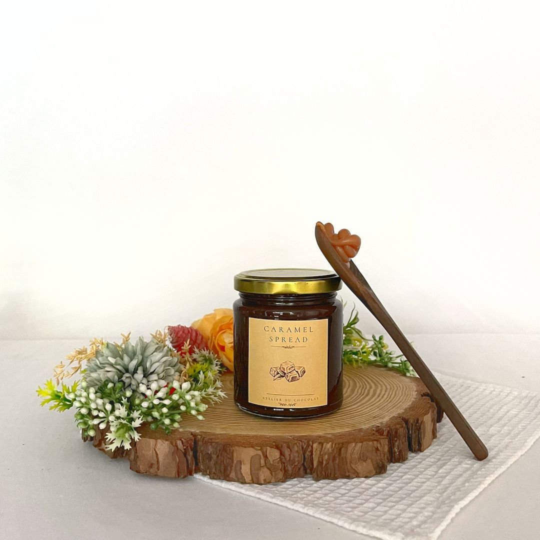 Premium caramel chocolate spread Mumbai crafted with fine ingredients ideal for toast waffles and dessert toppings