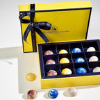 Luxury 12 piece signature chocolate box Mumbai with artisanal bonbons and gourmet fillings for elegant celebrations