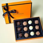 Luxury box of 12 chocolate truffles in Mumbai with rich ganache centers and premium cocoa, perfect for elegant gifting
