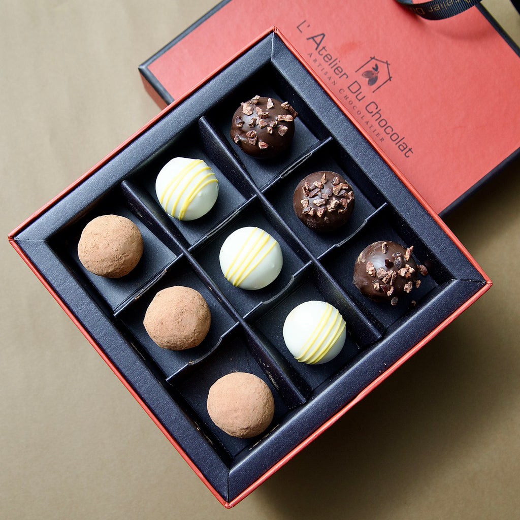 Best 9 chocolate truffles box in Mumbai with premium ingredients and smooth ganache centers for indulgent treats