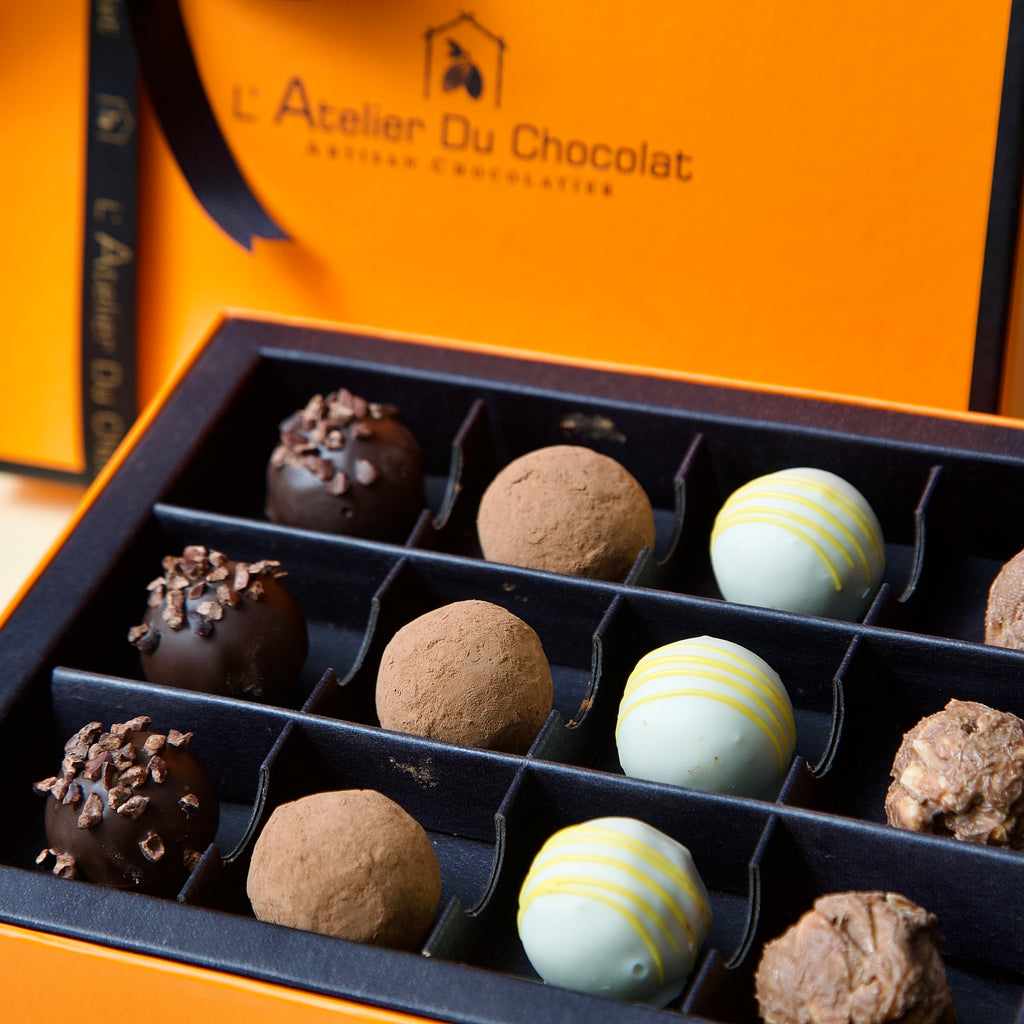 Premium 12 truffles gift box in Mumbai with assorted artisanal chocolates for luxury celebrations and occasions