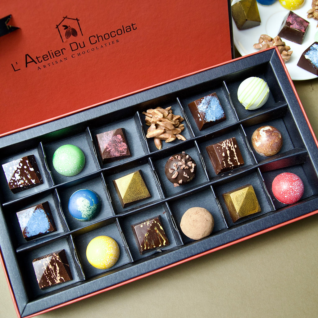 Maison Mix assorted chocolate box of 18 Mumbai crafted with fine ingredients and smooth textures for indulgence