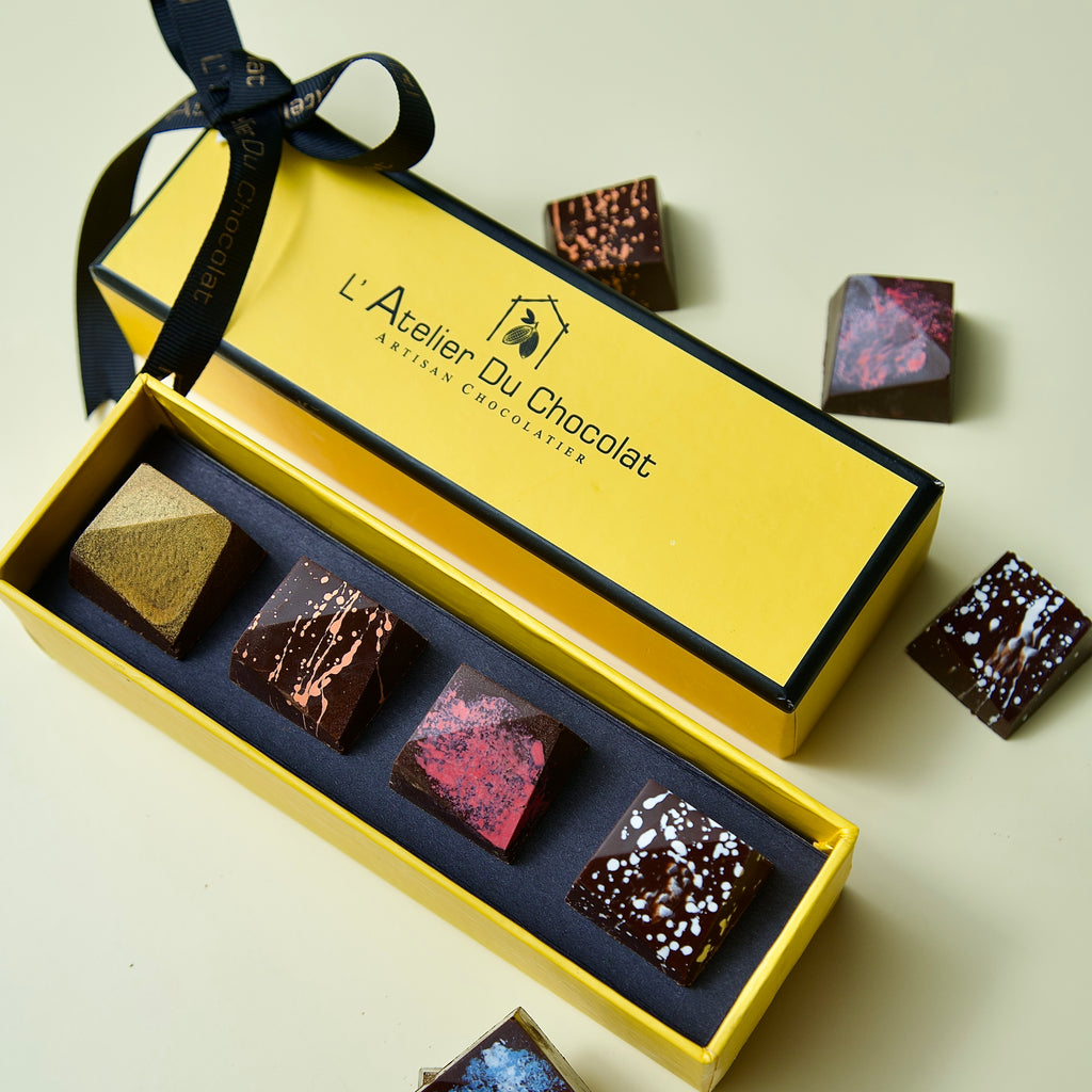 Maison Mix box of 4 chocolates Mumbai featuring assorted handcrafted bonbons with premium fillings for luxury gifting